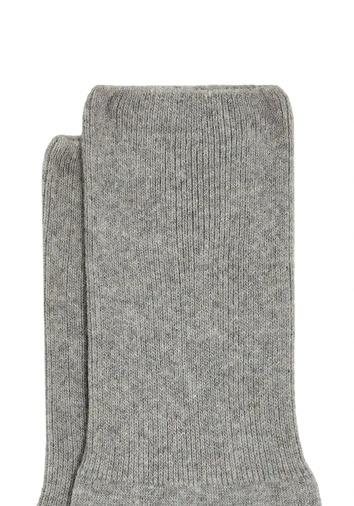 Chaussettes coton sans élastique mixtes couleur gris