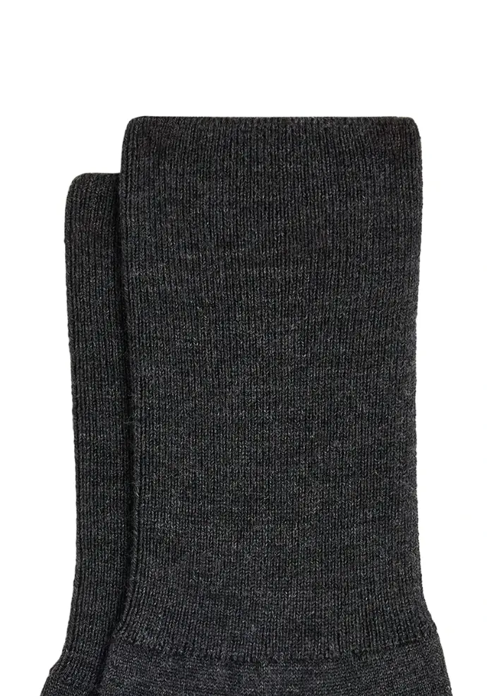 Chaussettes mixtes laine vierge couleur gris