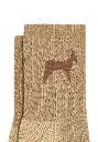 Chaussettes de randonnée mixtes coton beige chiné