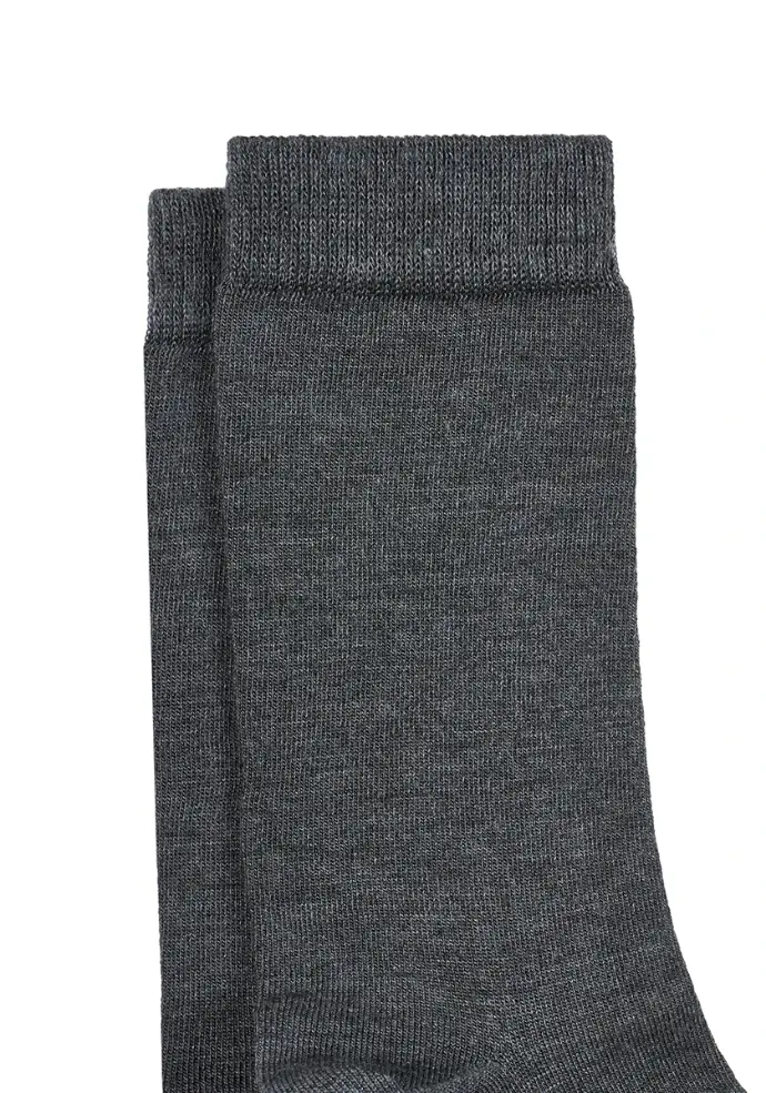 Chaussettes confort naturel mixtes couleur gris