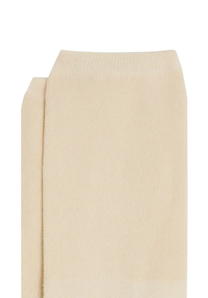 Chaussettes  mixtes unies en coton bio couleur écru