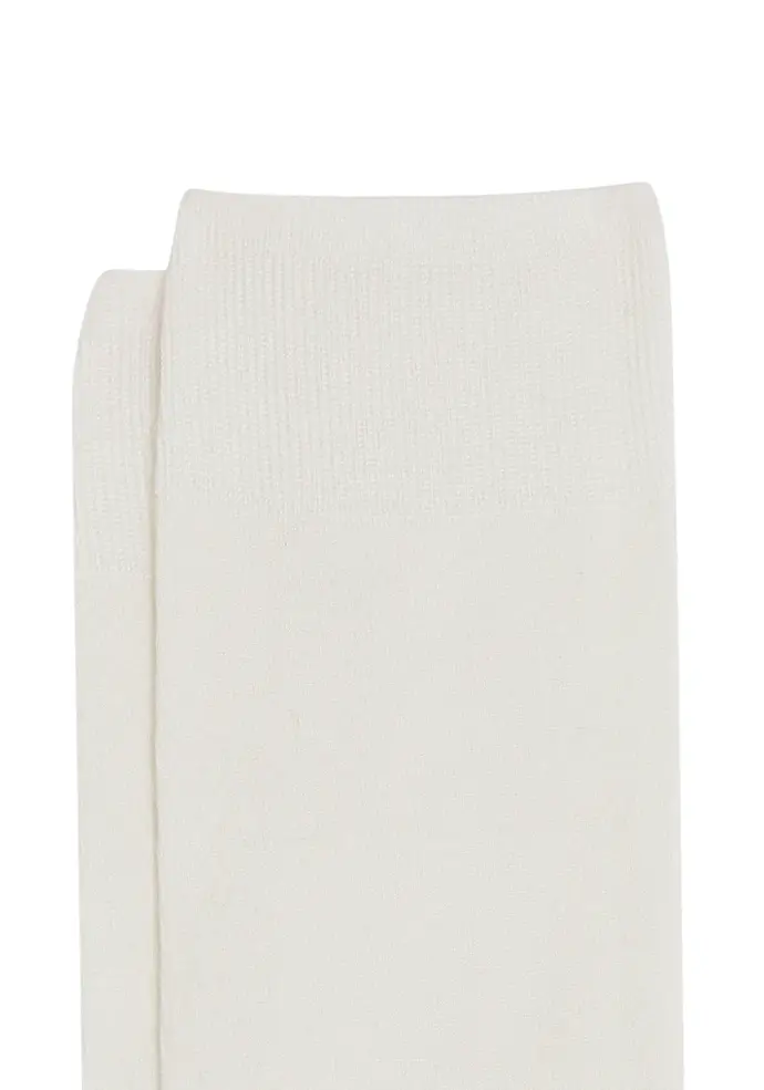 Chaussettes mixtes soie santé + couleur écru