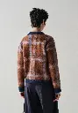 Gilet femme zippé jacquard laine et alpaga