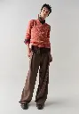 Pull femme col V en mohair coupe droite