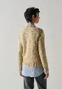 Pull femme col rond en mohair des Pyrénées couleur ivoire