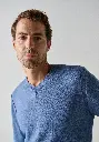 Pull homme col V en laine et cachemire maille fine