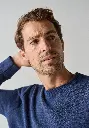 Pull homme col rond laine et cachemire manches longues