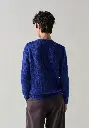Cardigan femme en mohair de chevreau des Pyrénées couleur bleu cobalt