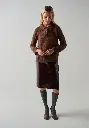 Pull femme mohair et soie col polo manches longues