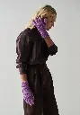Gants femme mohair de chevreau couleur mauve
