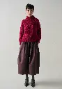 Pull femme col montant en mohair et soie manches longues