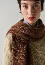 Grande écharpe femme en mohair de chevreau couleur chocolat
