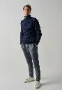 Pull homme col camionneur 100% laine maille côtelée