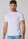 T-shirt homme en coton biologique col rond manches courtes blanc