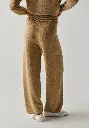Pantalon femme en mérinos et alpaga couleur beige