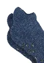 Chaussons mixtes antidérapant en laine mérinos couleur bleu jean