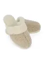 Mules femme fourrées en laine naturelle semelle en feutrine