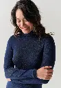 Sous pull femme col montant mérinos et soie