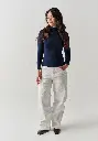 Sous pull femme mérinos et soie confection italienne