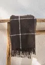 Plaid yack et cachemire fabrication française couleur marron brun