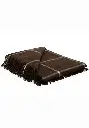 Plaid yack et cachemire fabrication française couleur brun marron