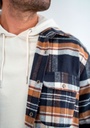 Surchemise en flanelle de coton avec poche plaquée sur le devant