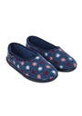 Chaussons  femme semelles mousse fabrication française couleur bleu