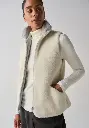 Gilet femme laine naturelle réversible fermeture zippée