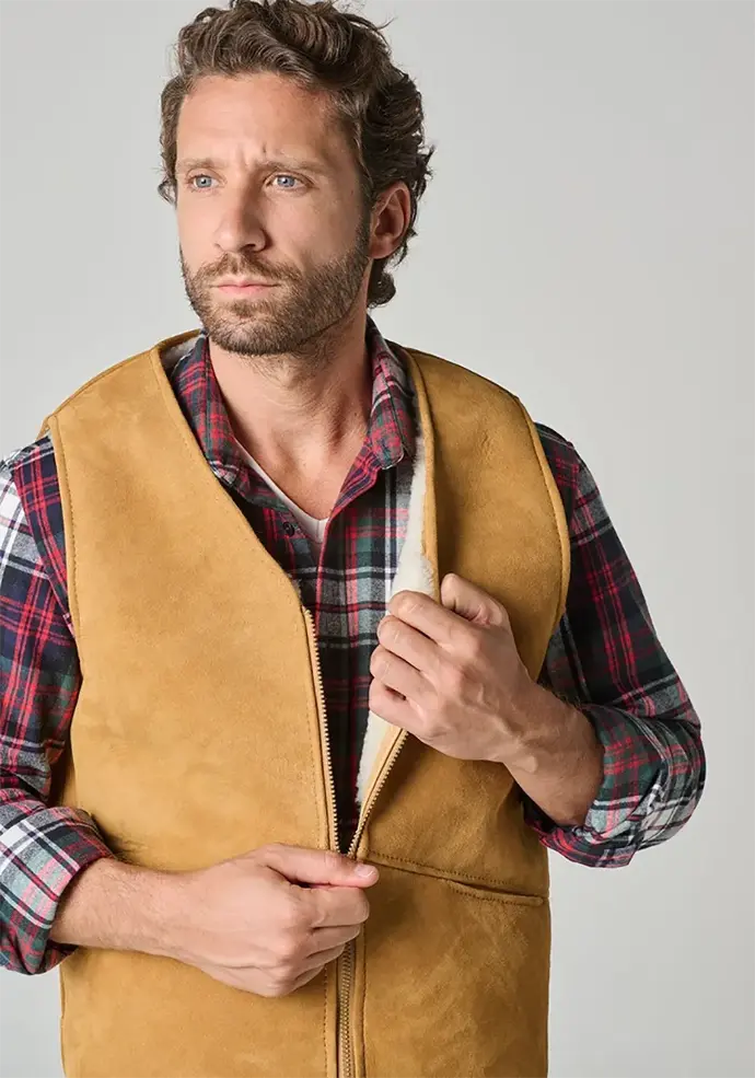 gilet sans manche mouton homme