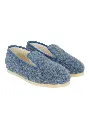 Lot charentaises homme bleues et chaussettes mohair