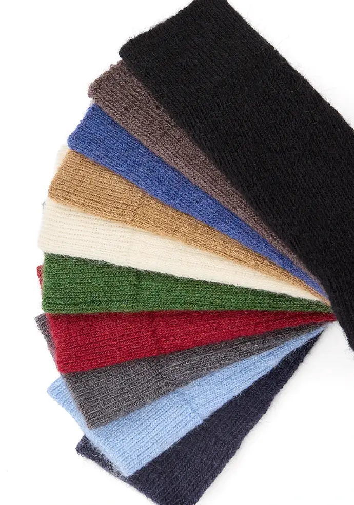 Lot charentaises homme et chaussettes mohair des Pyrénées grand confort