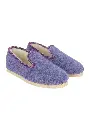 Lot charentaises femme  couleur lavande et chaussettes mohair