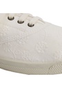 Tennis en toile de coton bio pour femme 100% durables avec broderies anglaises