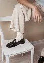 Socquettes mixtes en mohair couleur écru