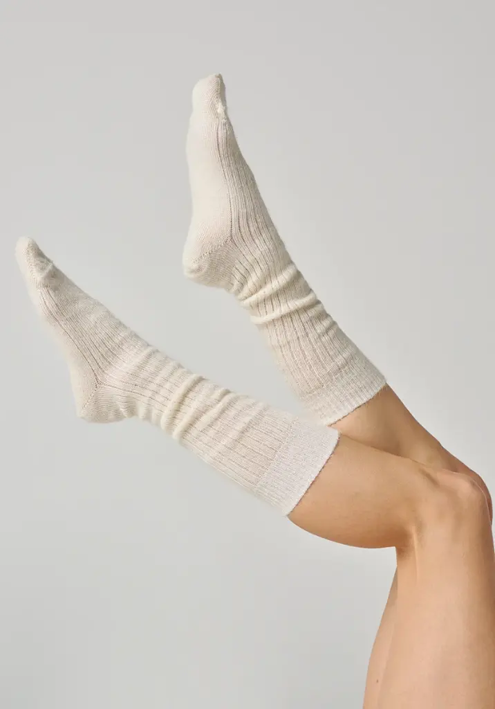 Mi-bas mixtes en laine mohair