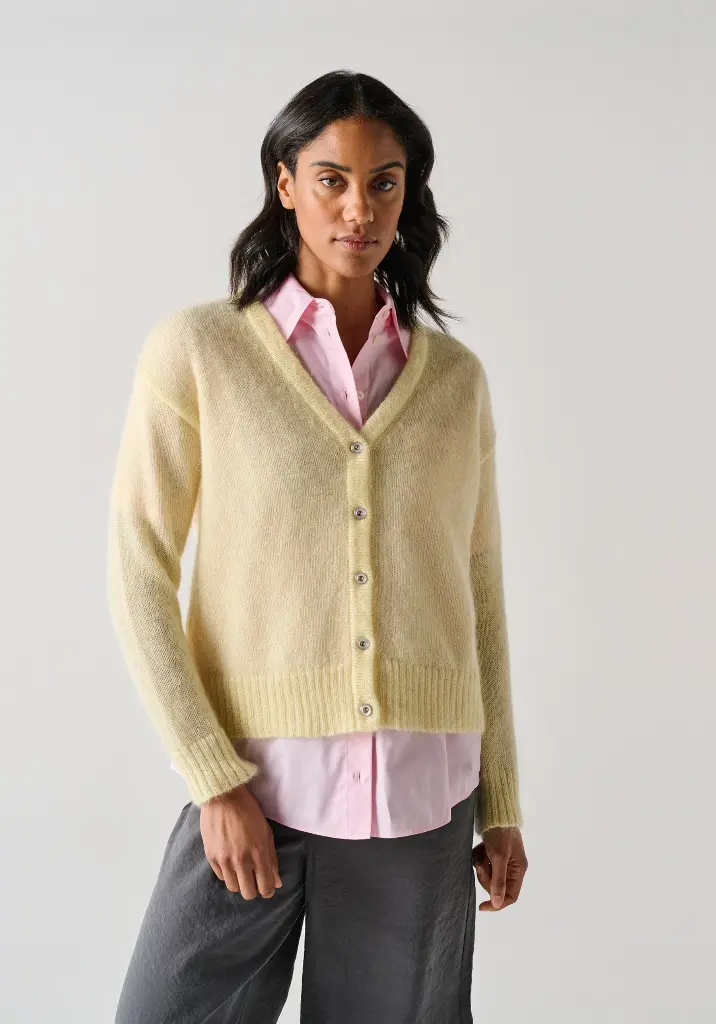 Cardigan femme en mohair et soie