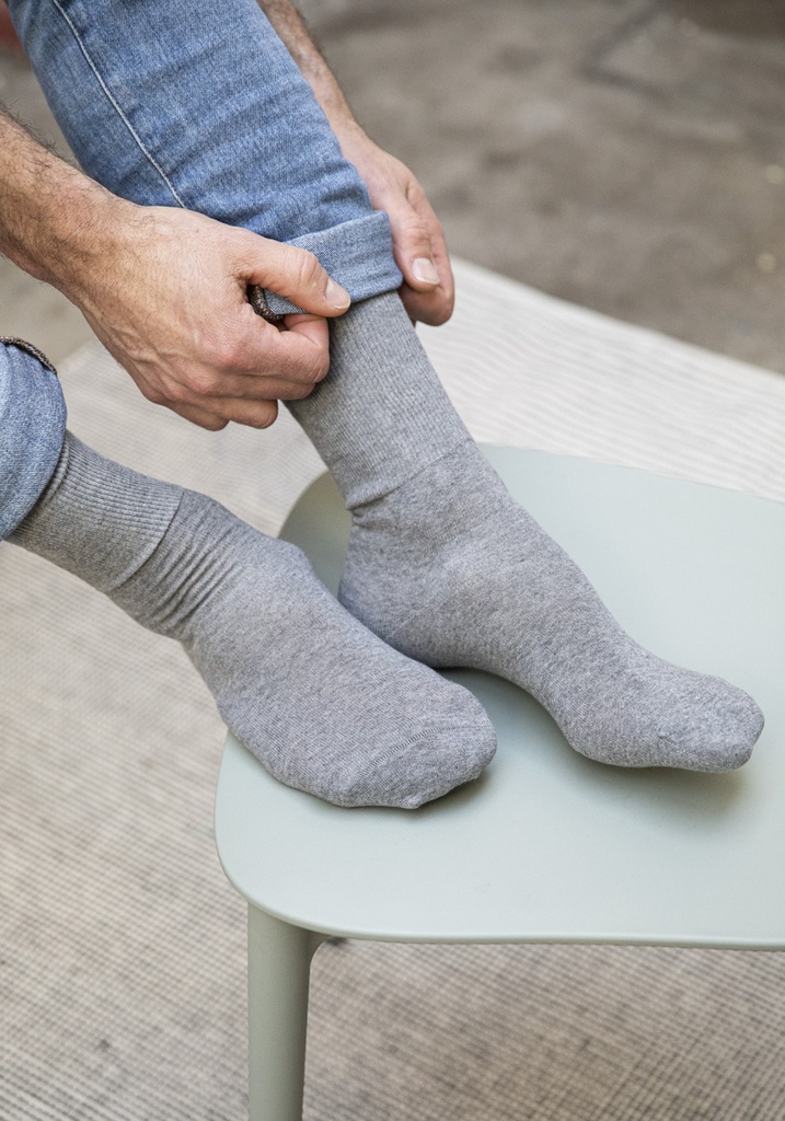 Lot de 3 chaussettes coton sans élastique mixtes