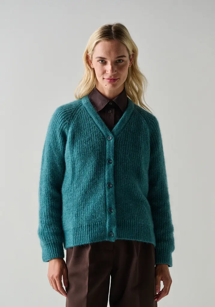 Cardigan en mohair et soie femme