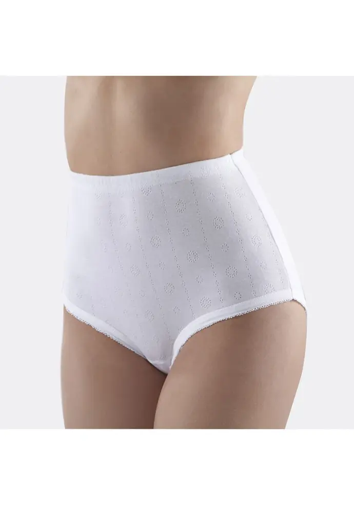 Culotte femme taille haute en pur coton