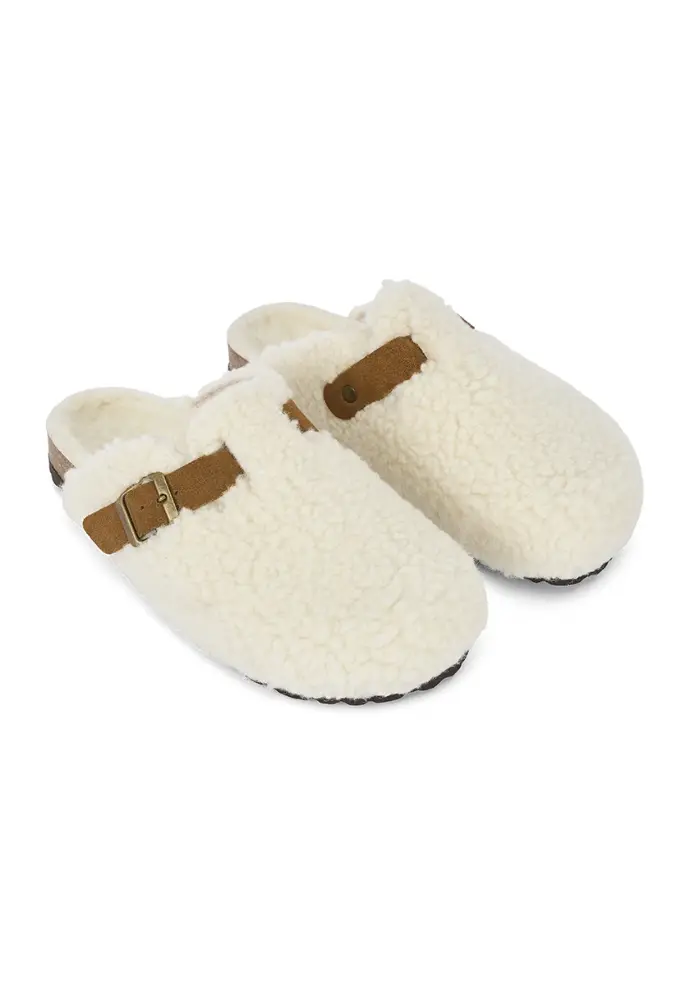 Sabots femme en laine naturelle