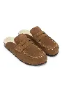 Mules homme cuir doublées laine 