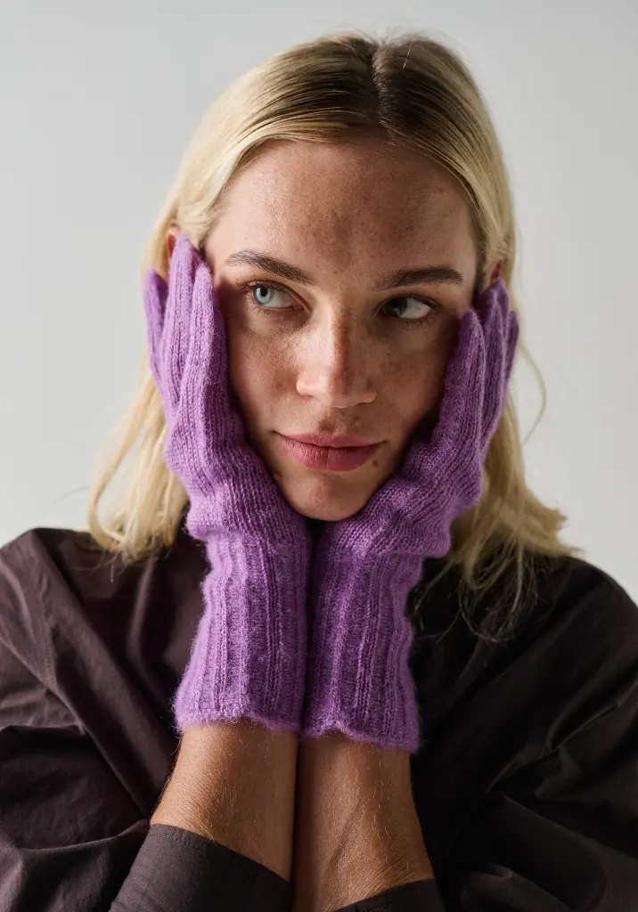 Gants femme mohair de chevreau