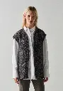 Gilet long sans manches laine et yack femme