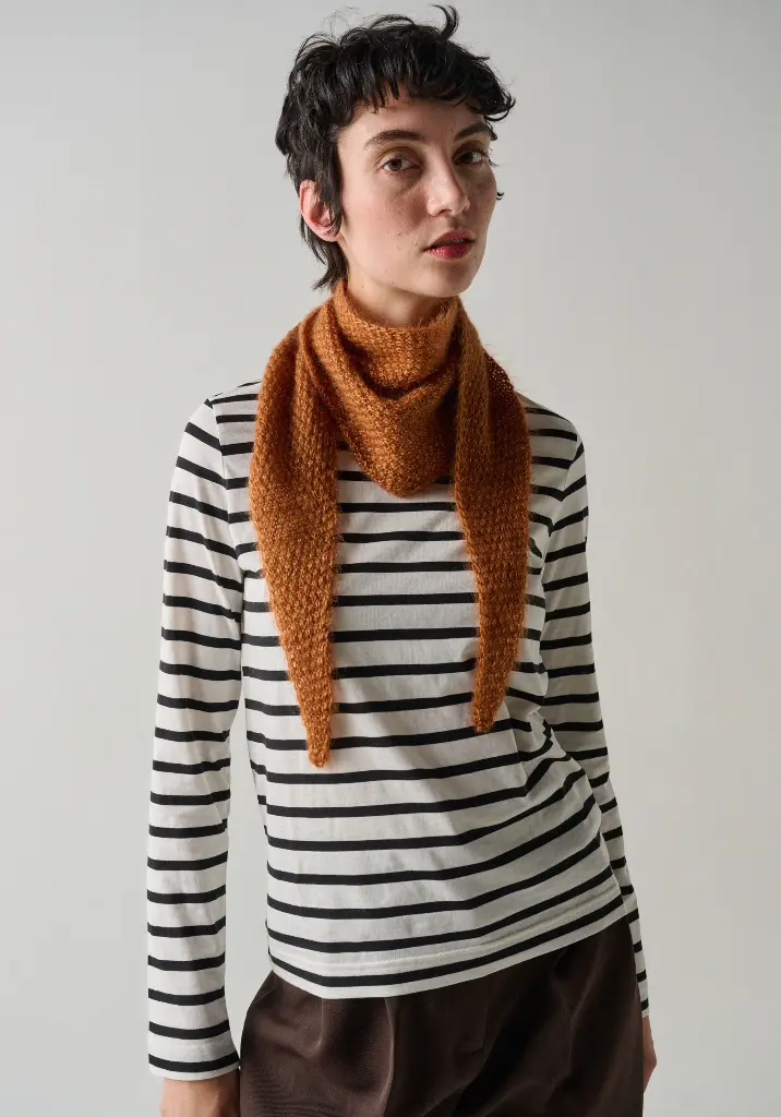 Triangle femme en laine mohair et soie