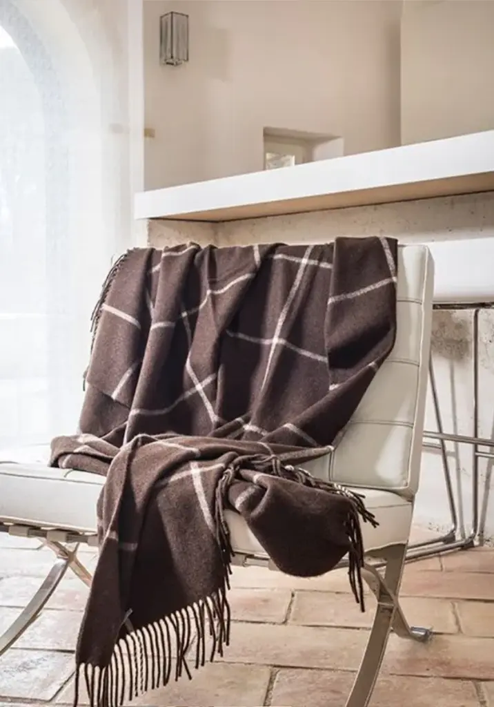 Plaid yack et cachemire fabrication française
