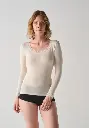 Sous vêtement chaud femme laine et soie