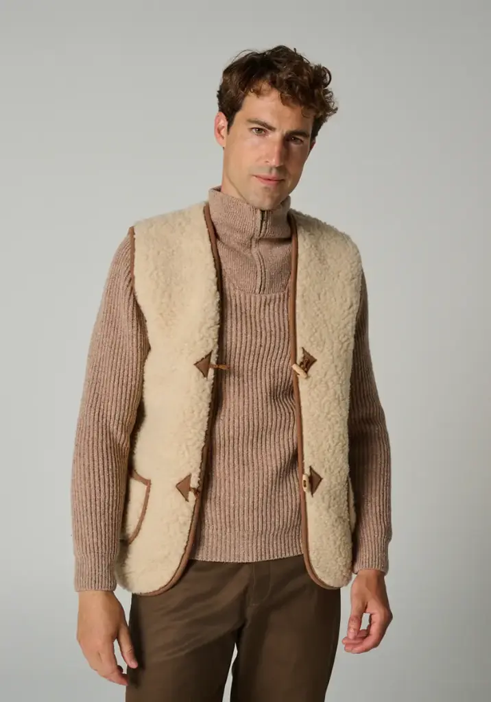 Gilet en laine de mouton homme