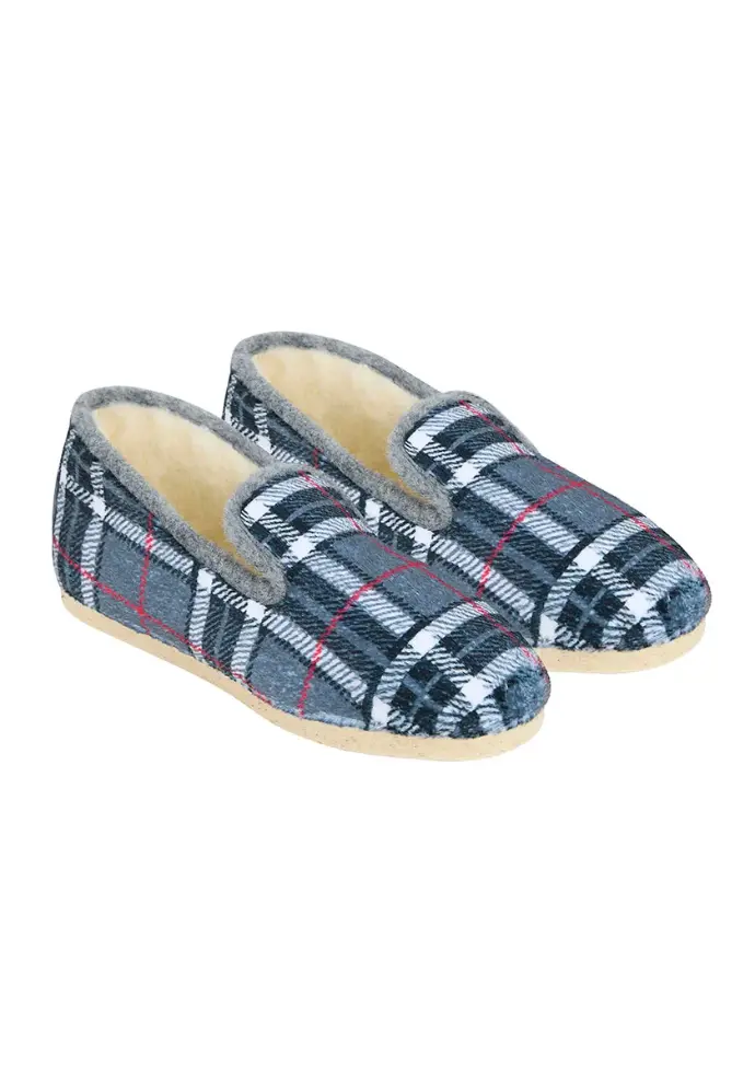 Chaussons pour homme à motif écossais