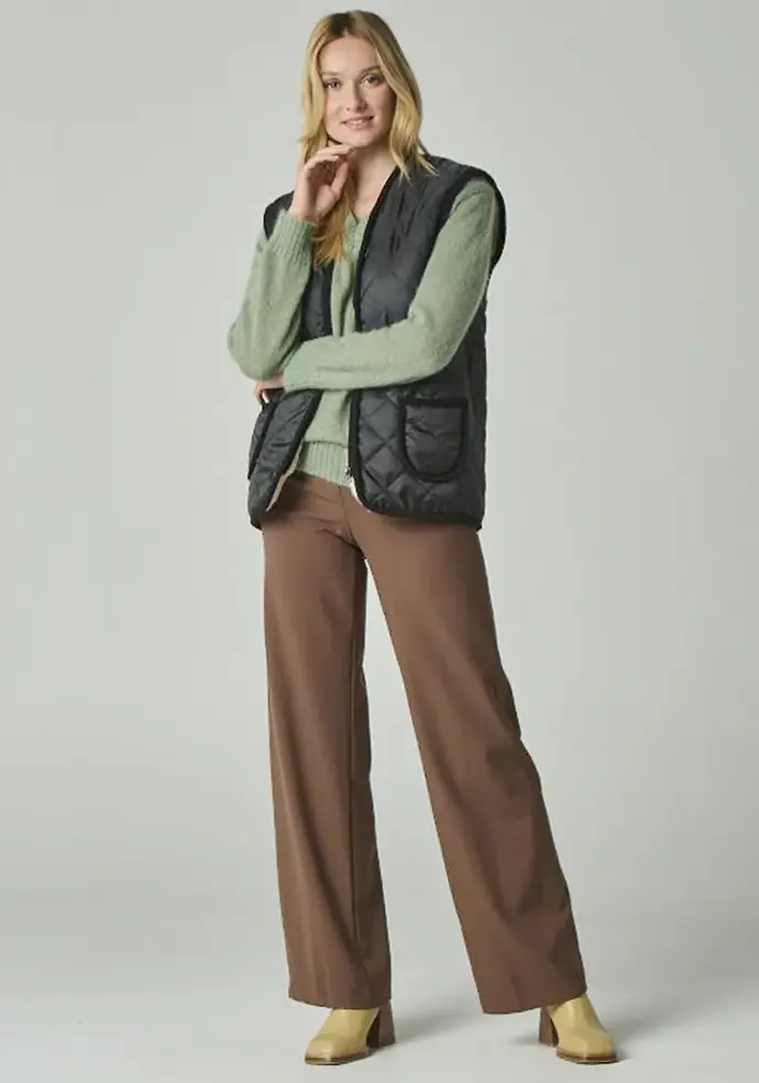 Gilet matelassé femme fourré en laine