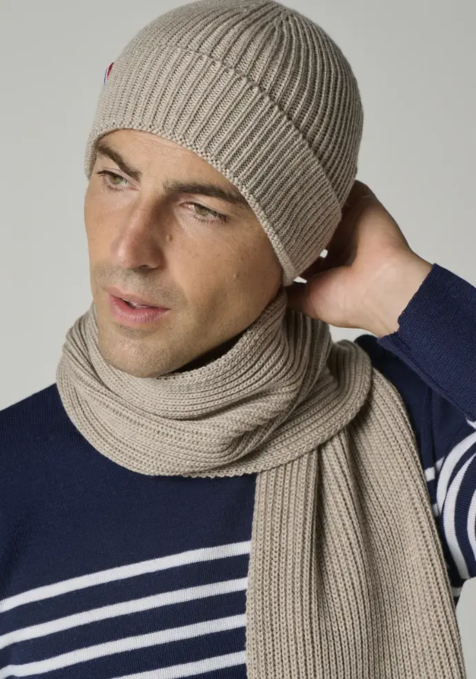 Bonnet homme 100% laine mérinos